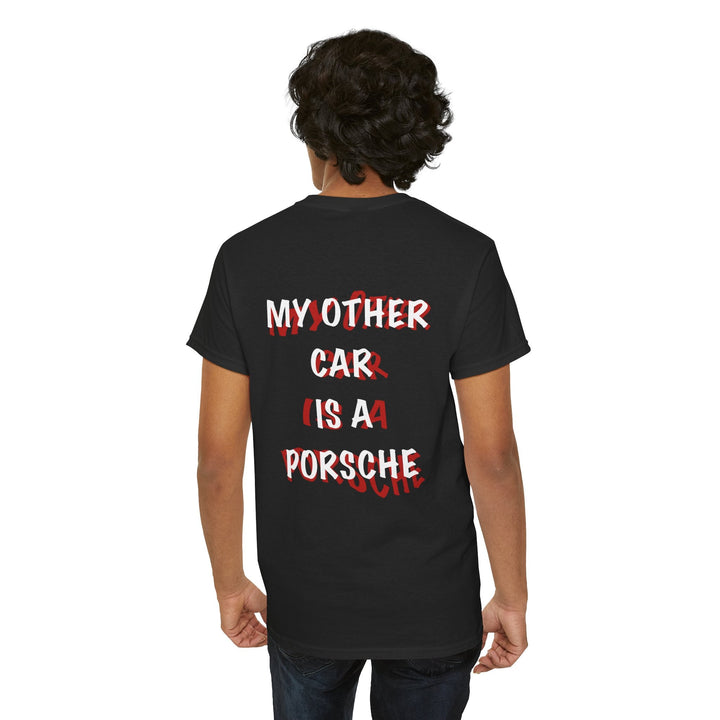 Unisex Heavy Cotton Tee - "My Other Car Is a Porsche" - Barnee Cars™