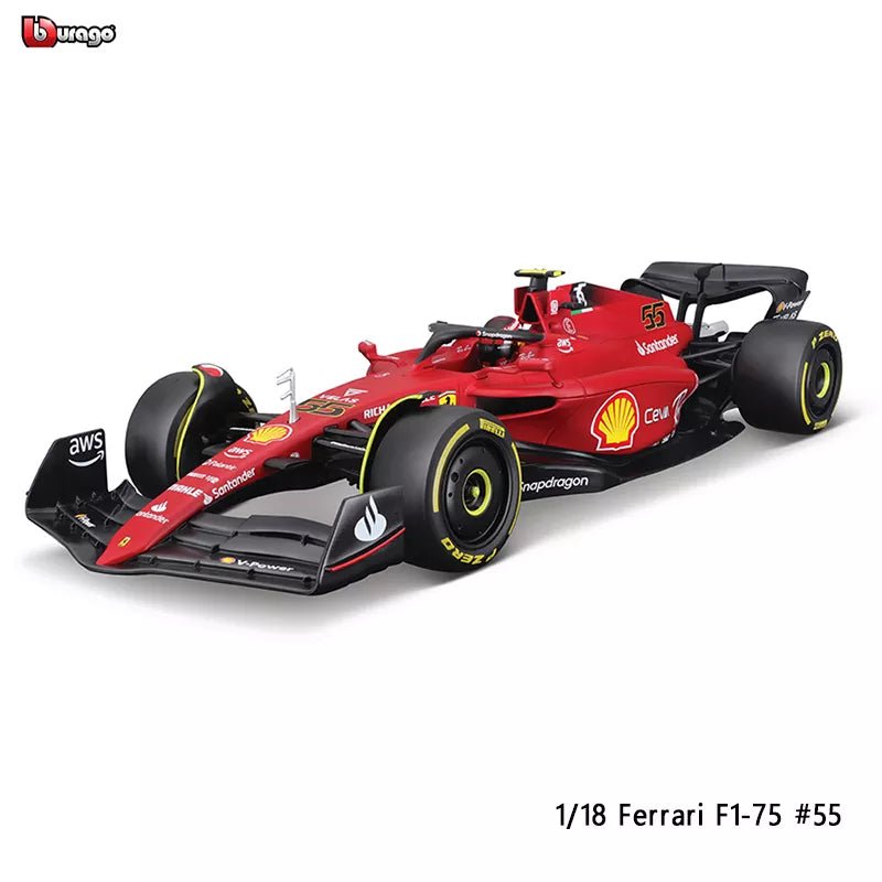 Bburago 1:18 2022 F1-75 F1 Racing - #16 Charles Leclerc Formula Car - Barnee's Cars