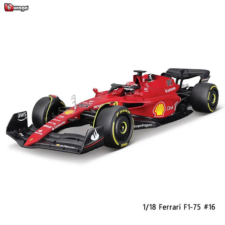 Bburago 1:18 2022 F1-75 F1 Racing - #16 Charles Leclerc Formula Car - Barnee's Cars