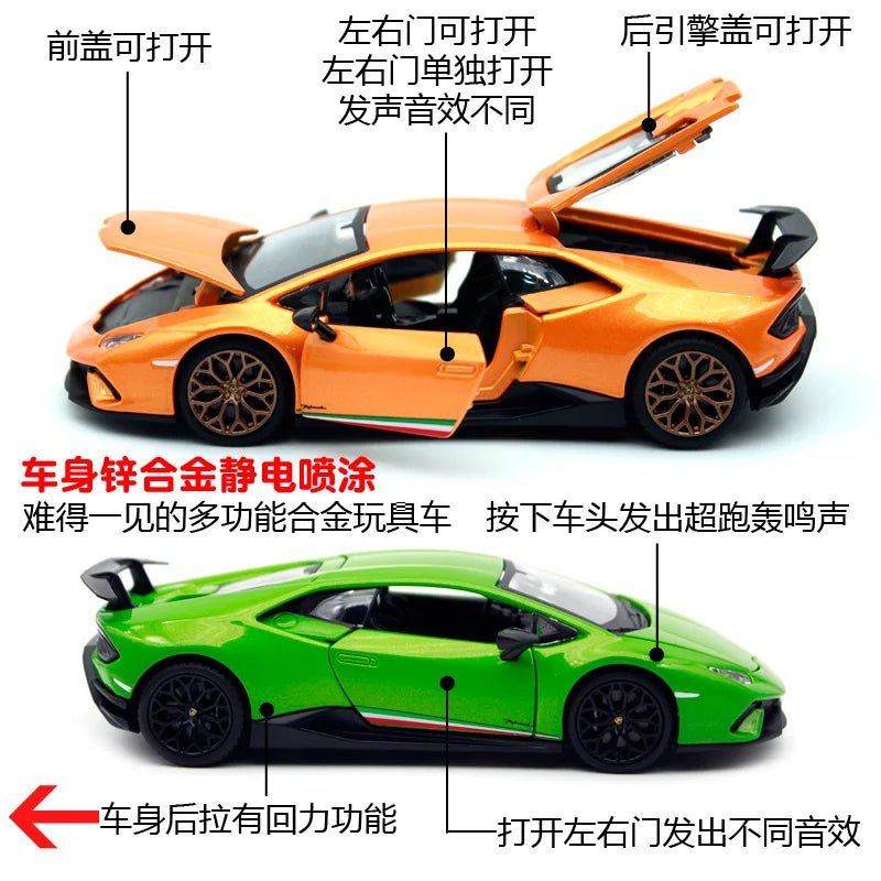 Bburago 1:32 Pull-back Lamborghini Huracan Performante - Barnee's Cars